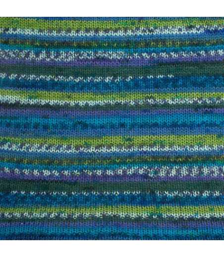 Drops fabel - print 677 vert/turquoise