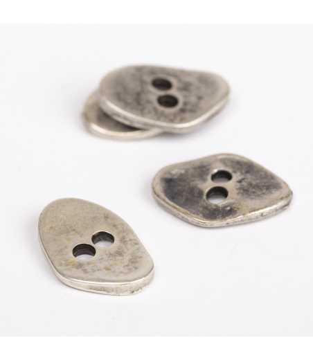 Boutons DROPS  métal irrégulier 20mm  Ref 534