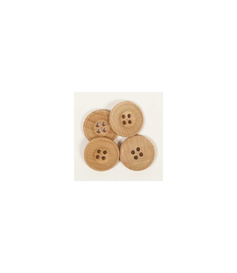 Boutons DROPS bois de hêtre 20mm  Ref 501