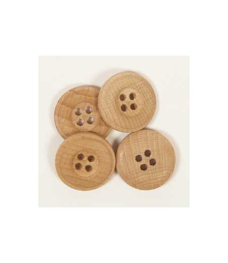 Boutons DROPS bois de hêtre 20mm  Ref 501