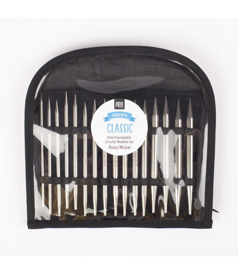 Drops Pro Classic - Set aiguilles circulaires interchangeables métal
