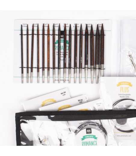 Drops Pro Romance - Set aiguilles circulaires interchangeables bouleau