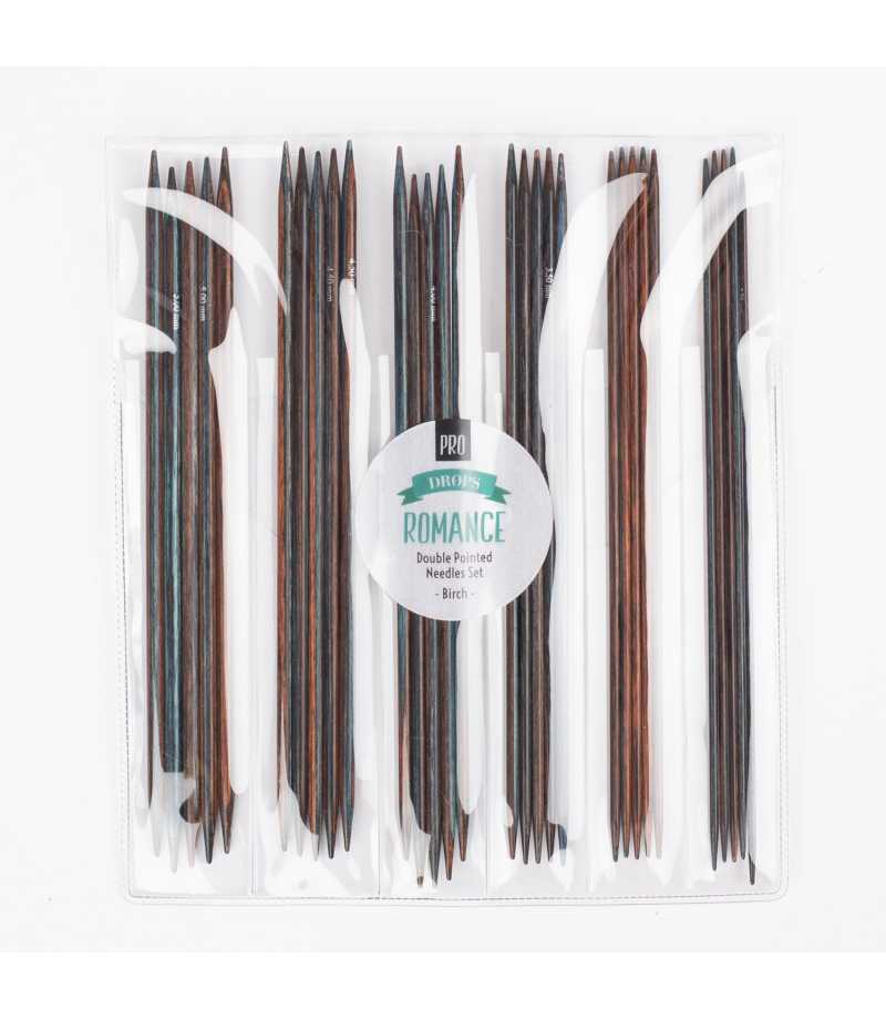 Drops Pro Romance - Set aiguilles doubles pointes bouleau