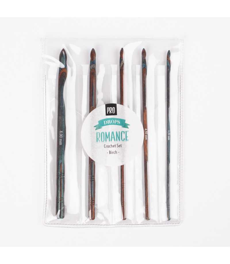 Drops Pro Romance - Set crochets bouleau