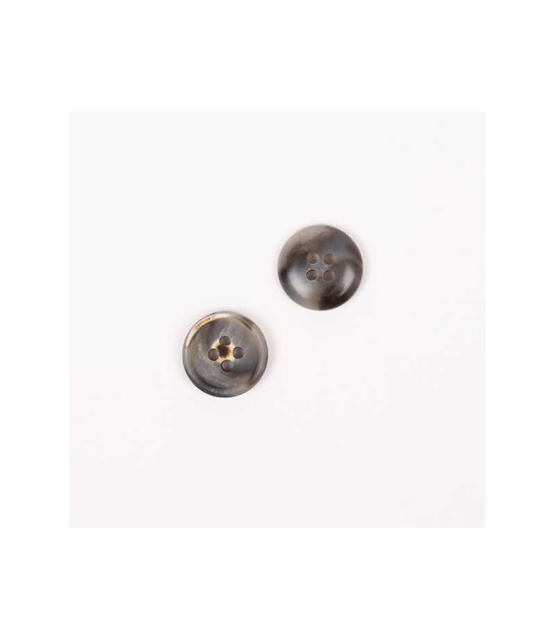 Boutons DROPS imitation bois moka 15mm  Ref 701