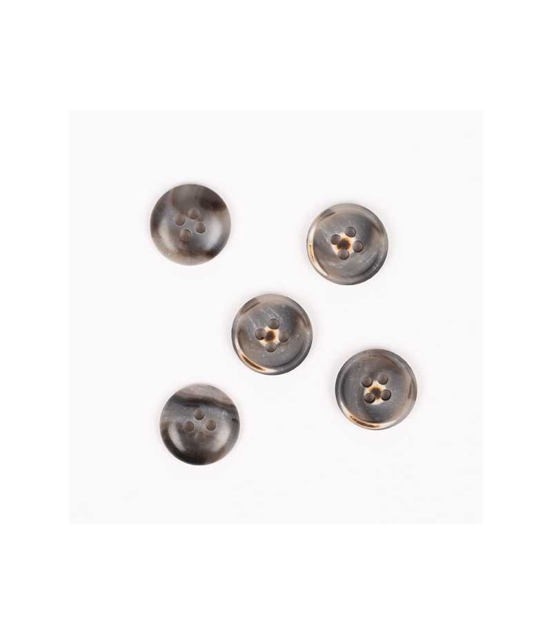 Boutons DROPS imitation bois moka 15mm  Ref 701