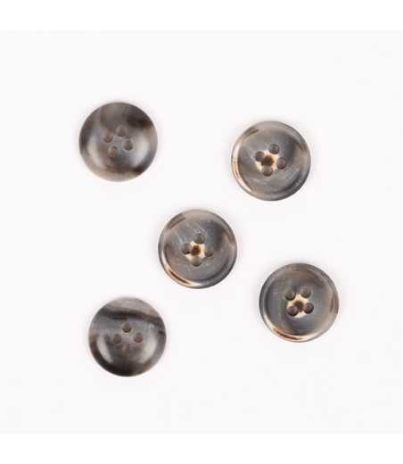 Boutons DROPS imitation bois moka 15mm  Ref 701