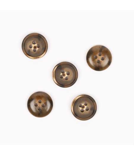 Boutons DROPS imitation bois noix 15mm  Ref 703