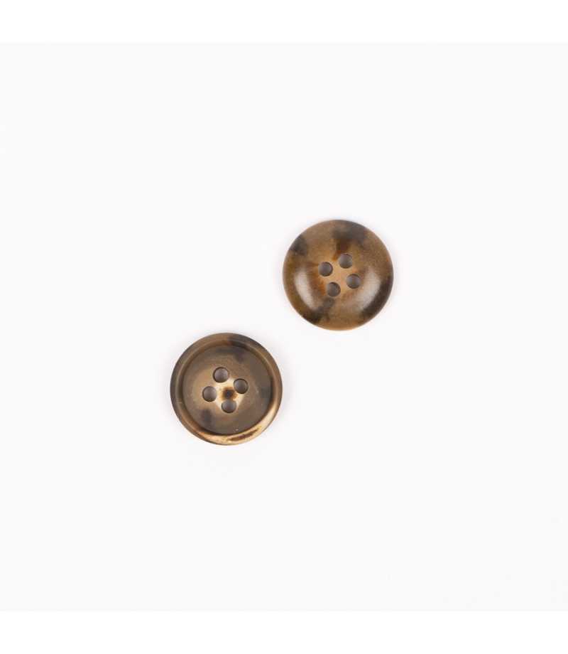 Boutons DROPS imitation bois noix 15mm  Ref 703