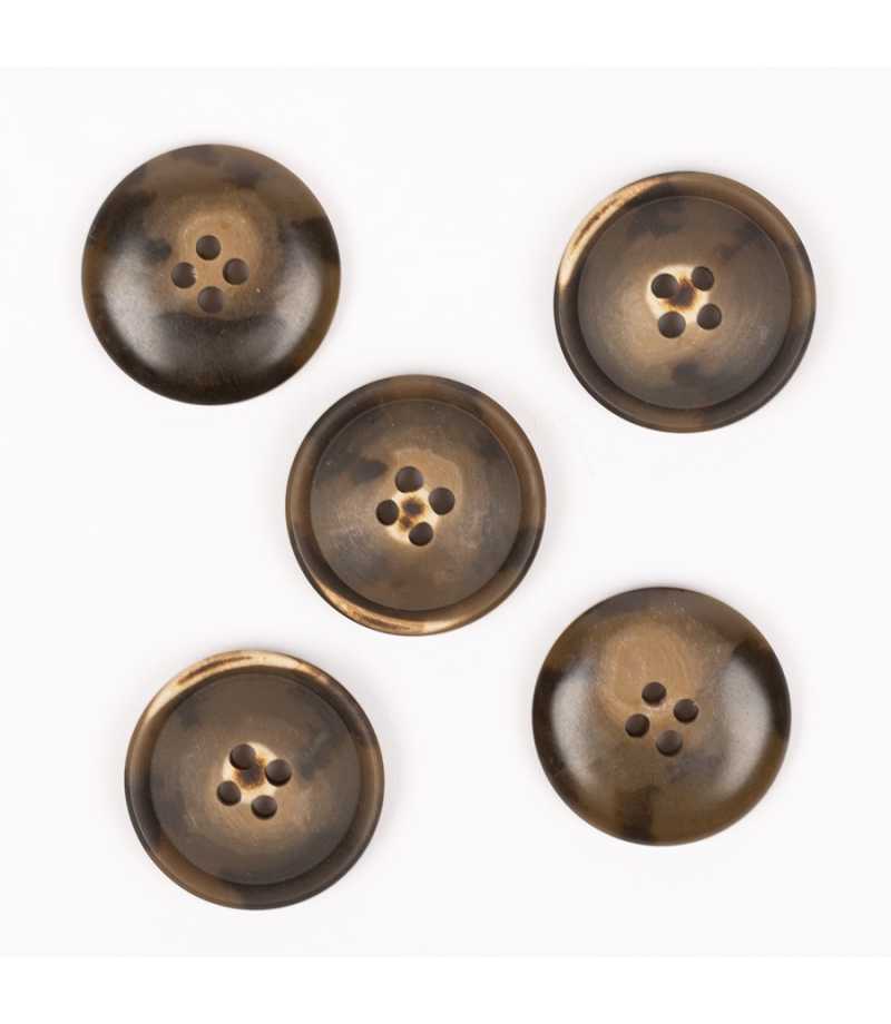 Boutons DROPS imitation bois noix 23mm  Ref 704