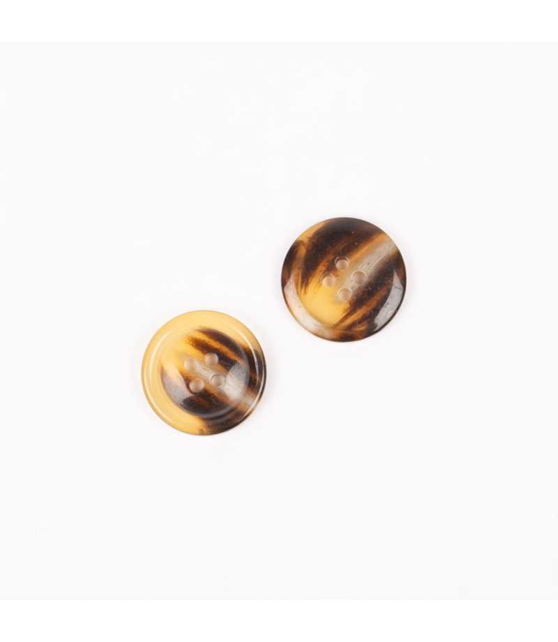Boutons DROPS imitation corne caramel 18mm  Ref 709