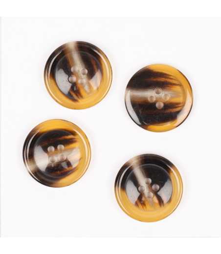 Boutons DROPS imitation corne caramel 25mm  Ref 711