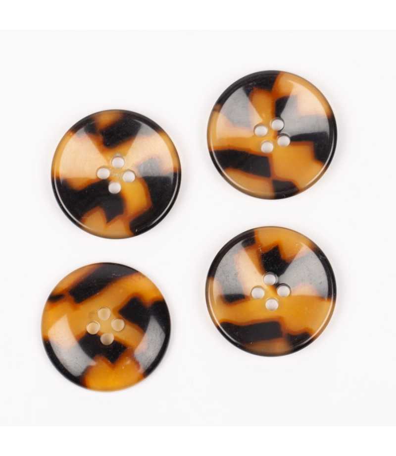 Boutons DROPS imitation corne tortue 25mm  Ref 716