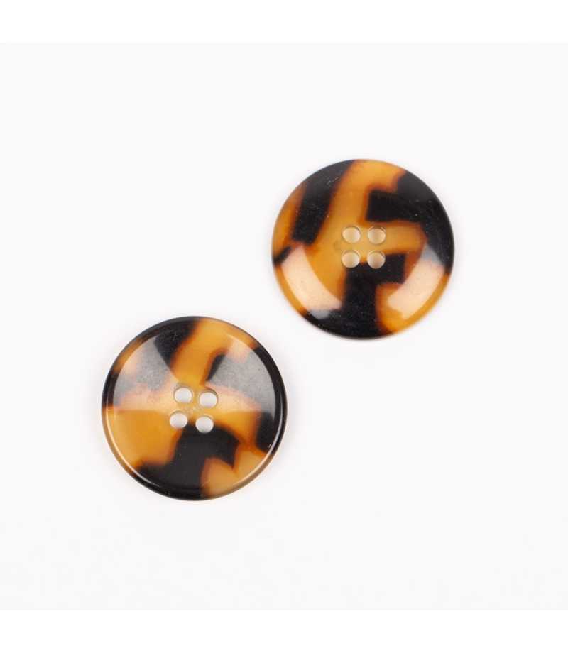 Boutons DROPS imitation corne tortue 25mm  Ref 716