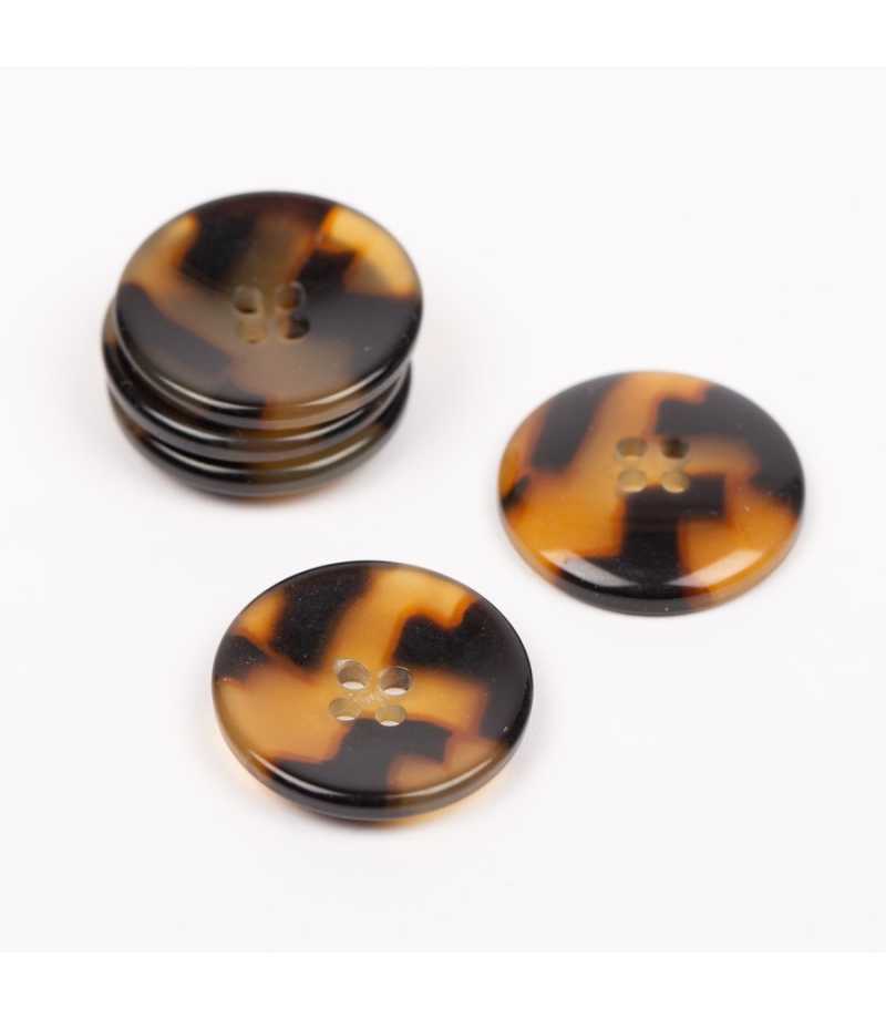 Boutons DROPS imitation corne tortue 25mm  Ref 716