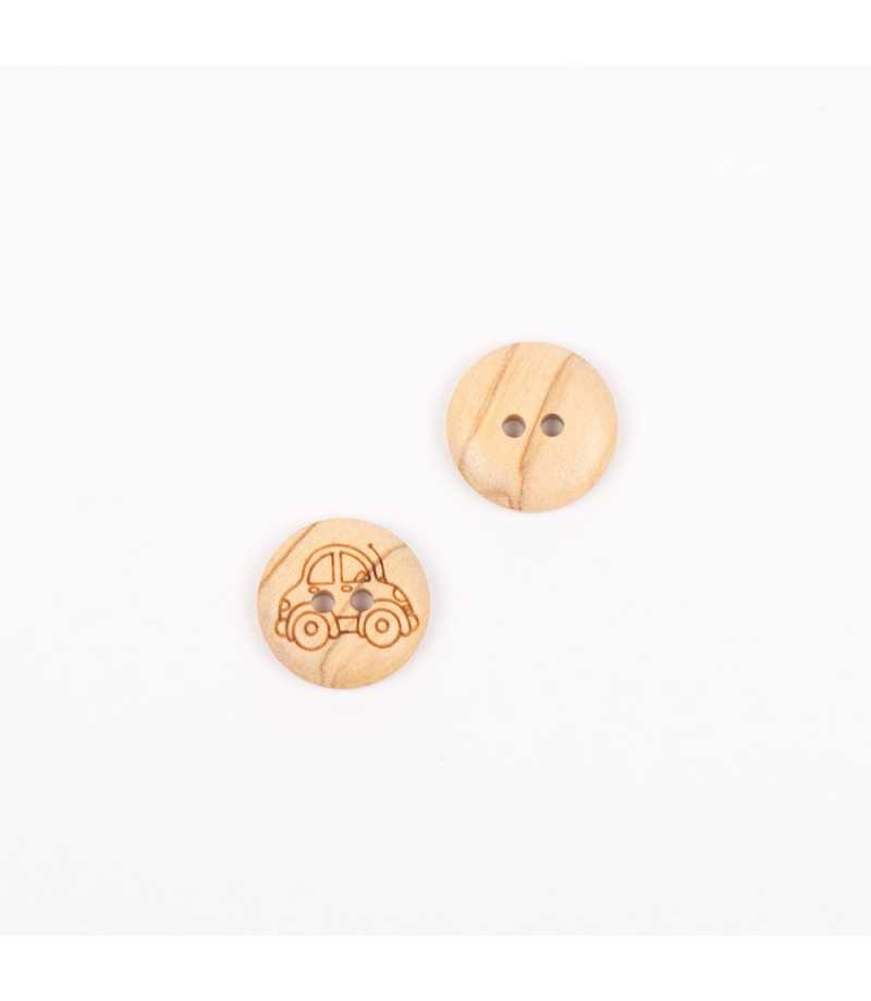 Boutons DROPS voiture bois 15mm  Ref 806