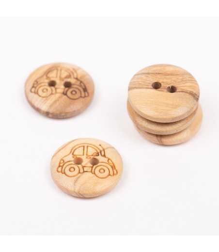 Boutons DROPS voiture bois 15mm  Ref 806