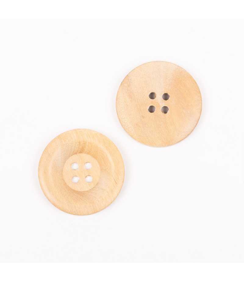 Boutons DROPS bois d'olivier clair 28mm  Ref 812