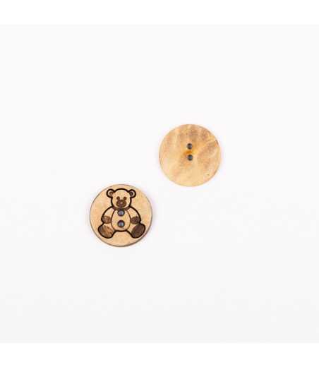 Boutons DROPS ours noix de coco 15mm  Ref 813