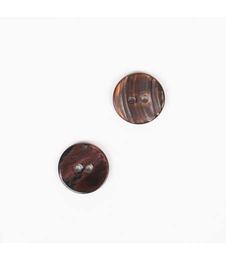 Boutons DROPS concave marron 18mm  Ref 818